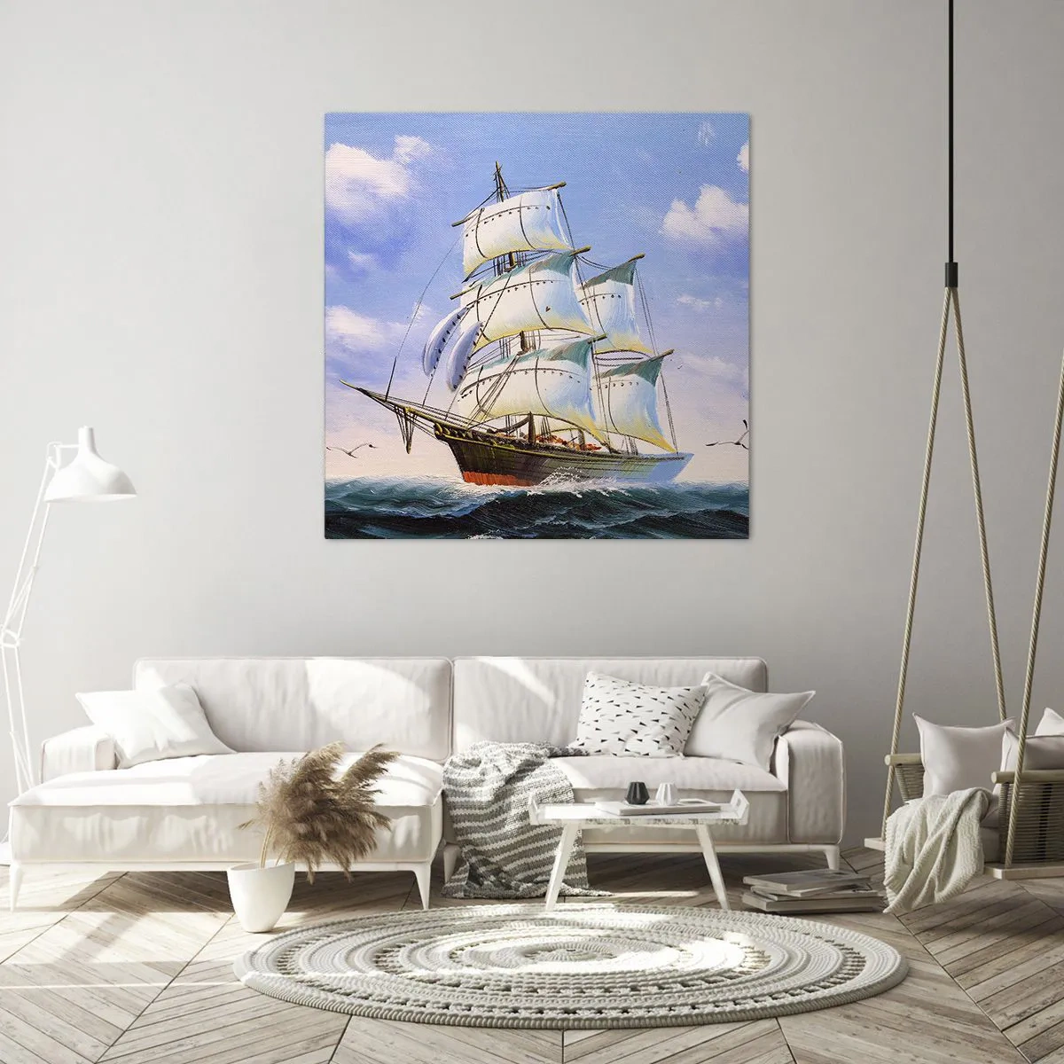 Tablou pe pânză - Cu mândrie în vânt - 60x60 cm