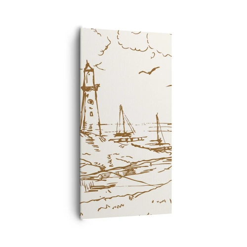 Tablou pe pânză - Schiță de amintiri de vară - 65x120 cm