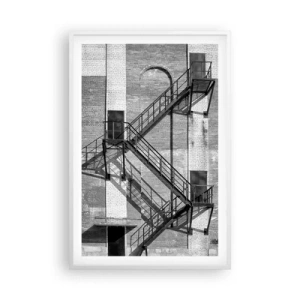 Poster în ramă albă - Stil industrial - 61x91 cm