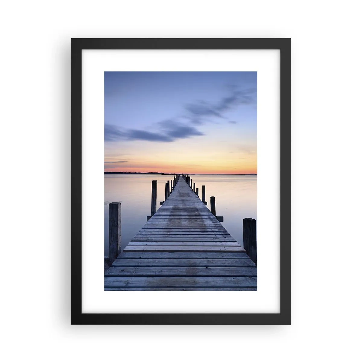 Poster în ramă neagră - Calmul unui amurg senin - 30x40 cm