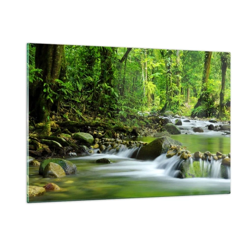 Tablou pe sticlă - Să înotăm într-o mare de verde - 120x80 cm