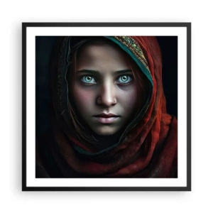 Poster în ramă neagră - Prințesa orientală - 60x60 cm