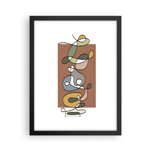 Poster în ramă neagră - Abstracția care merită un zâmbet - 30x40 cm