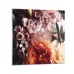 Tablou pe sticlă - Înghesuite în frumusețe - 30x30 cm