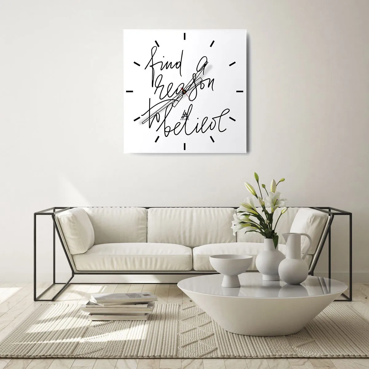 Ceas de perete - Ceas pe sticlă - Este posibil - 30x30 cm