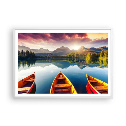 Poster în ramă albă - Nimic împotriva naturii - 100x70 cm