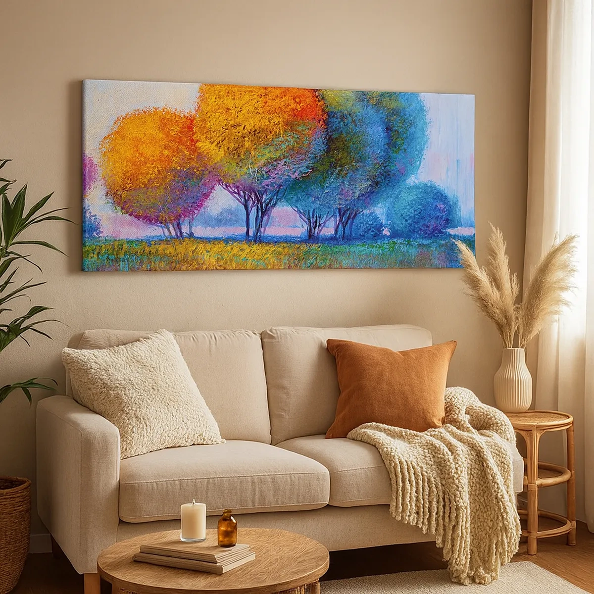 Tablou pe pânză - Coroanele culorilor - 30x30 cm