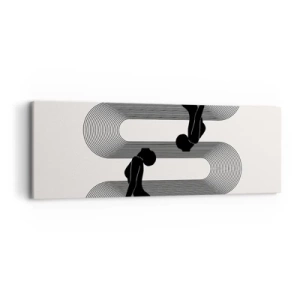 Tablou pe pânză - Simetrie senzuală - 90x30 cm