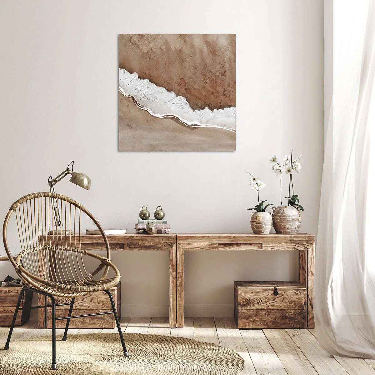 Tablou pe pânză - În culorile pământului - 40x40 cm