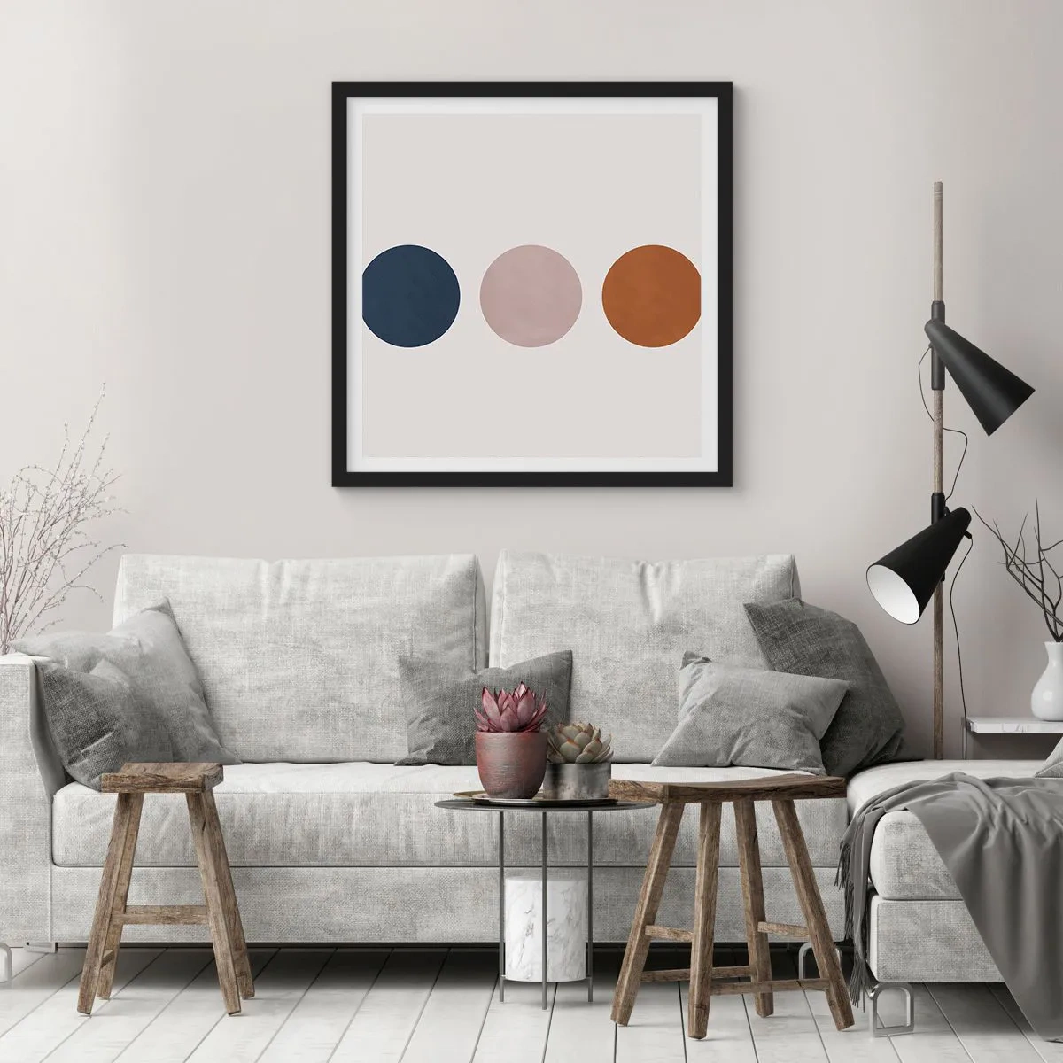 Poster în ramă neagră - Simbol de excelență - 60x60 cm