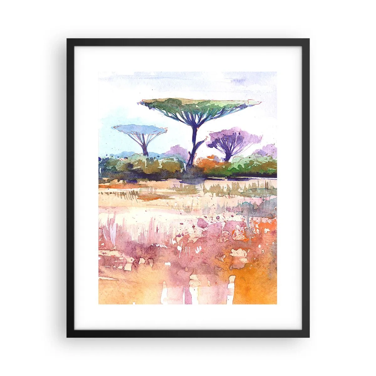 Poster în ramă neagră - Culorile savanei - 40x50 cm