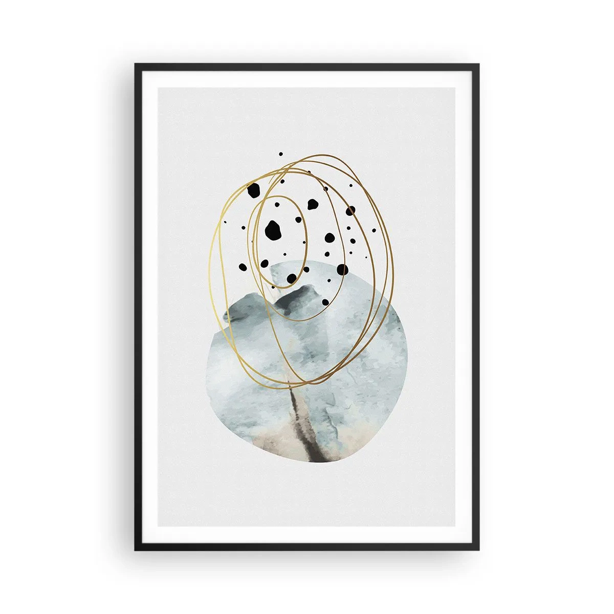 Poster în ramă neagră - În îmbrățișarea spațiului - 70x100 cm