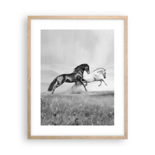 Poster în ramă de stejar deschis - Îngeri și demoni - 40x50 cm