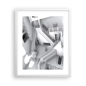 Poster în ramă albă - Paradoxurile spațiului - 40x50 cm