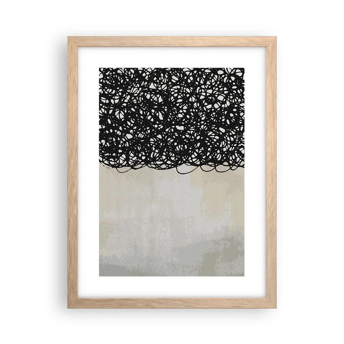 Poster în ramă de stejar deschis - Abstracție înfășurată - 30x40 cm