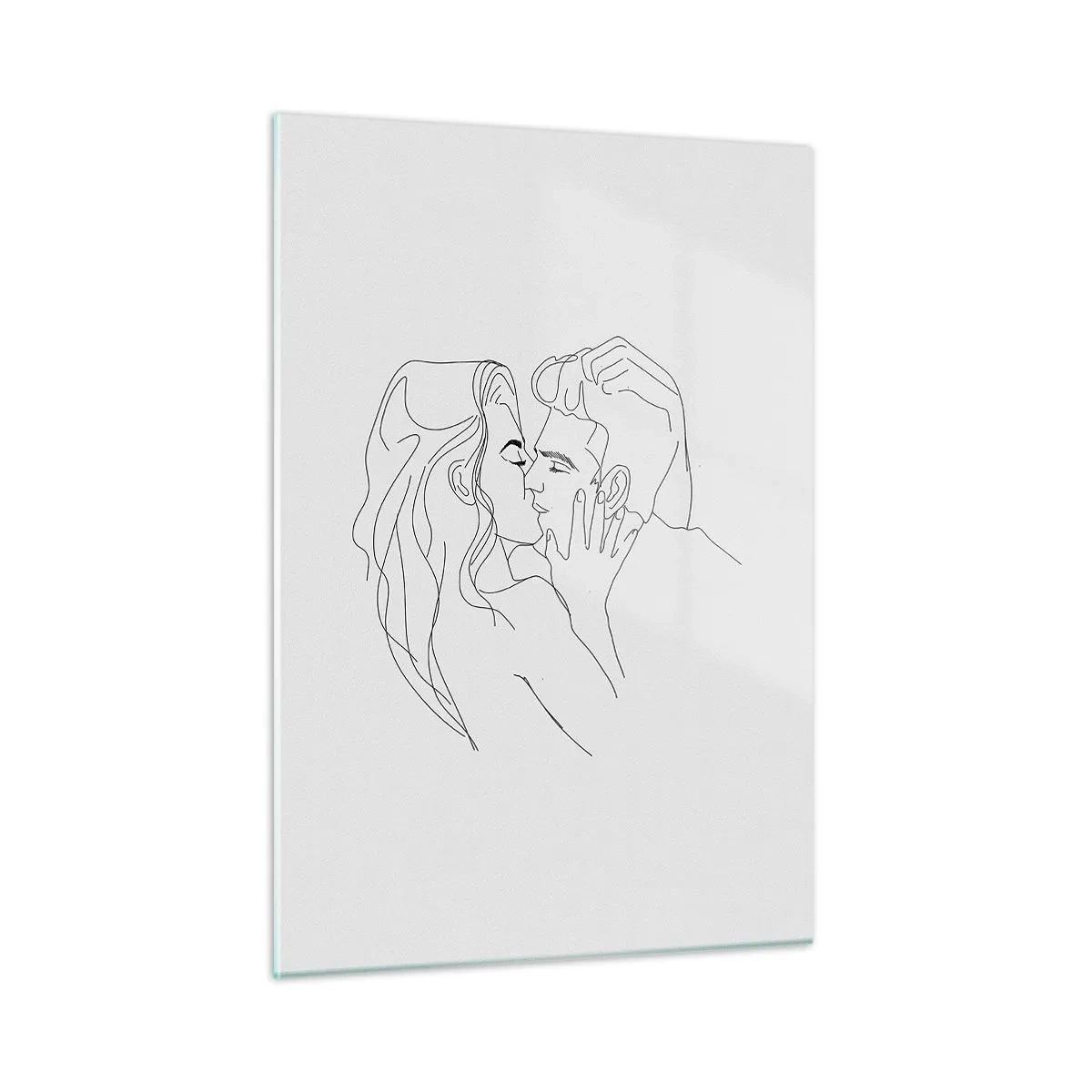 Tablou pe sticlă - Cu aceeași linie - 50x70 cm