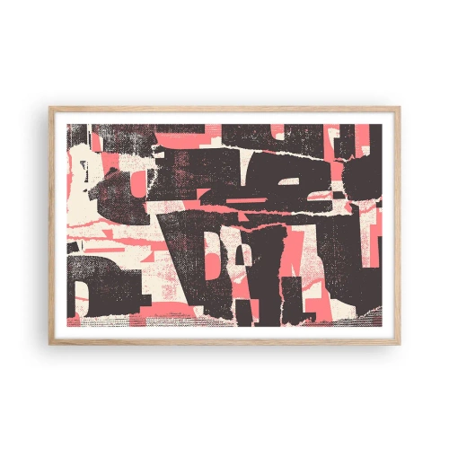 Poster în ramă de stejar deschis - Toată această agitație - 91x61 cm