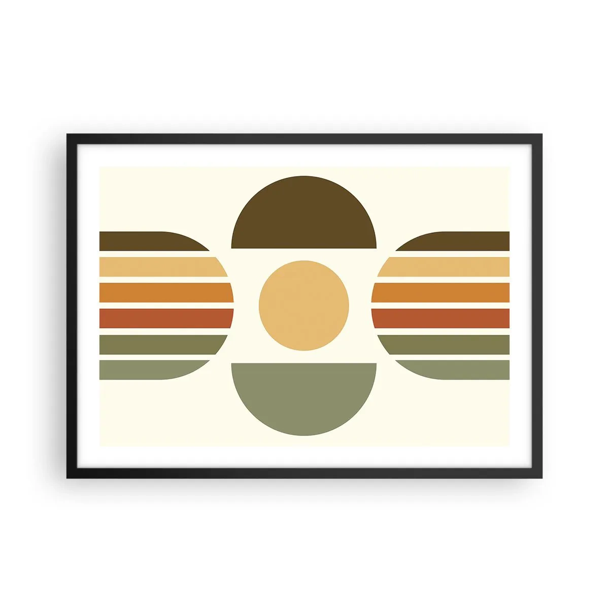 Poster în ramă neagră - În culorile pământului - 70x50 cm