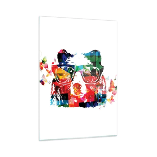 Tablou pe sticlă - Îmi place ursul! - 50x70 cm