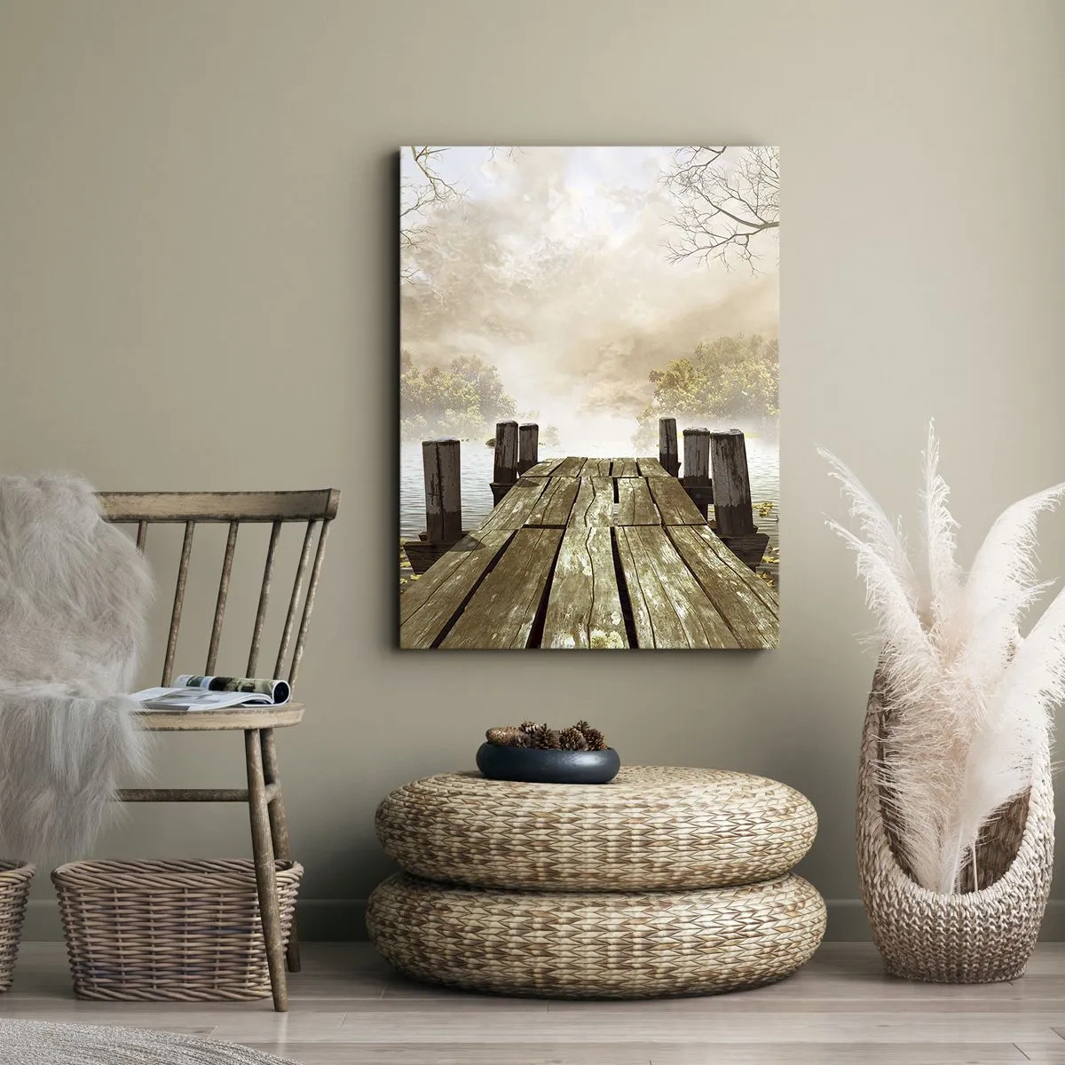 Tablou pe pânză - Tristețea blândă a toamnei - 45x80 cm