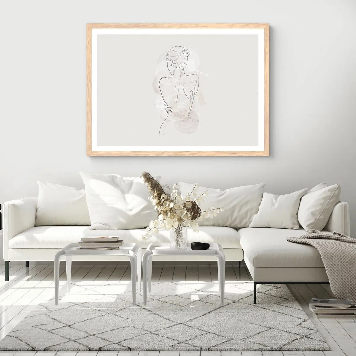 Poster în ramă de stejar deschis - Ca un instrument sensibil - 91x61 cm