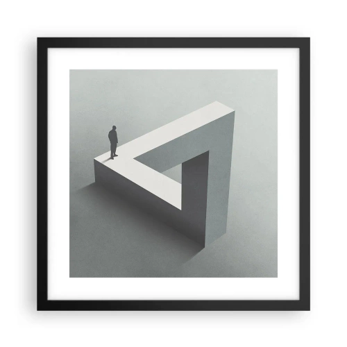 Poster în ramă neagră - Și totuși este posibil - 40x40 cm