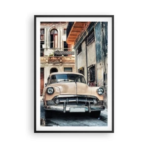 Poster în ramă neagră - O siestă în Havana - 61x91 cm