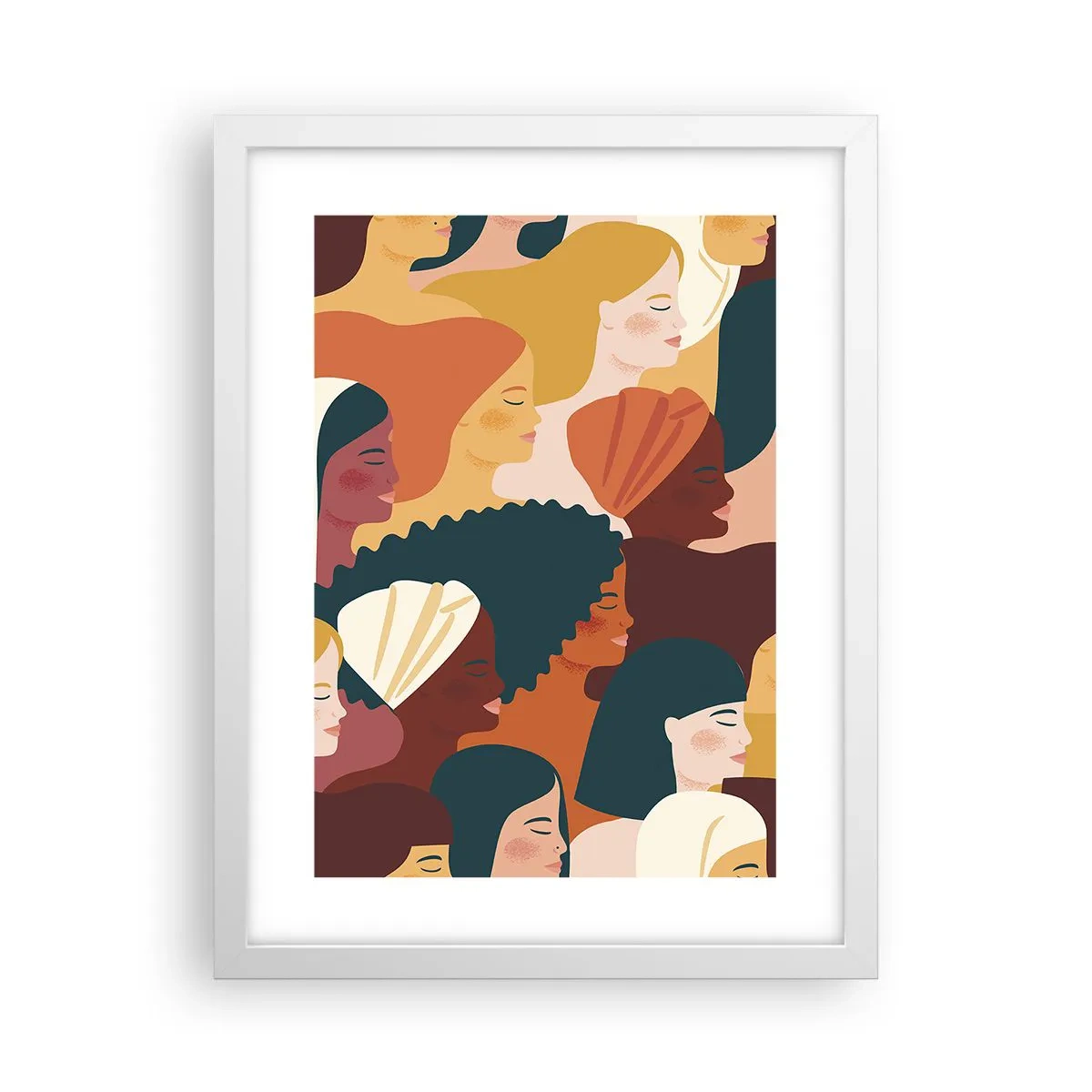 Poster în ramă albă - Numai feminitate - 30x40 cm