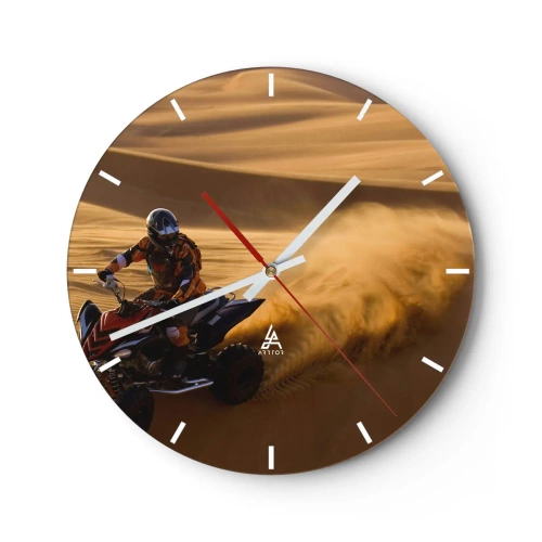 Ceas de perete - Ceas pe sticlă - Pe valuri de nisip - 40x40 cm