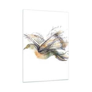 Tablou pe sticlă - Pe aripile poeziei - 50x70 cm