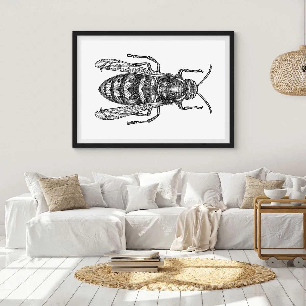 Poster în ramă neagră - De pe o planetă de insecte - 40x30 cm