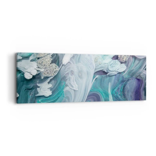 Tablou pe pânză - Râuri de albastru - 90x30 cm