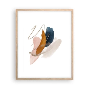 Poster în ramă de stejar deschis - Compoziție înaripată - 40x50 cm