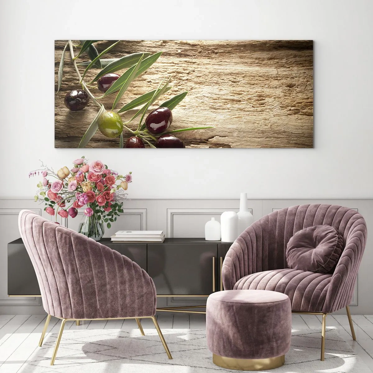 Tablou pe sticlă - Direct din natură - 90x30 cm