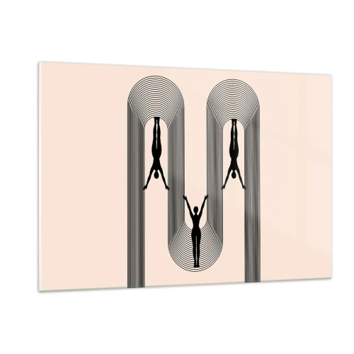 Tablou pe sticlă - Cu susul în jos - 120x80 cm