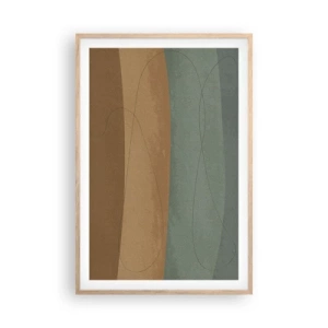 Poster în ramă de stejar deschis - Compoziție orizontală - 61x91 cm
