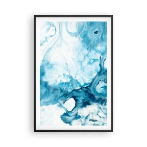 Poster în ramă neagră - Concert de nuanțe de albastru - 61x91 cm