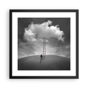 Poster în ramă neagră - Orice este posibil - 40x40 cm