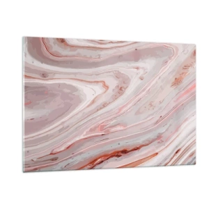 Tablou pe sticlă - Roz lichid - 120x80 cm