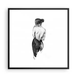 Poster în ramă neagră - Cu ea lumea dispare - 60x60 cm