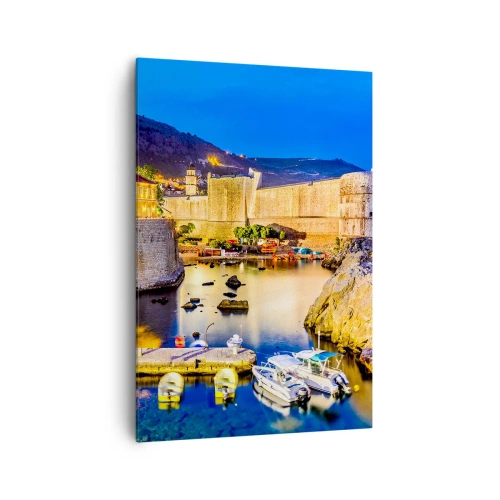 Tablou pe pânză - O noapte luminoasă pe Marea Adriatică - 70x100 cm