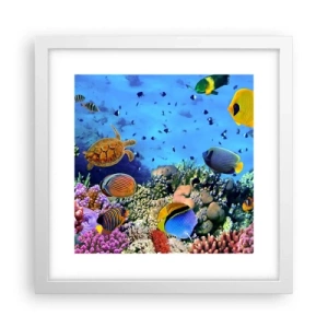 Poster în ramă albă - Și ce știm noi despre viață... - 30x30 cm