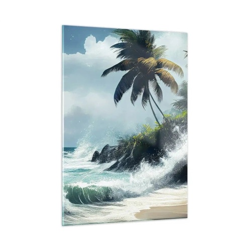 Tablou pe sticlă - Pe un țărm tropical - 50x70 cm