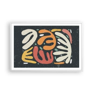 Poster în ramă albă - Compoziție - te-am prins - 91x61 cm