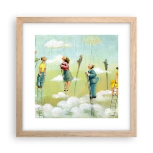 Poster în ramă de stejar deschis - Urmează-ți visul - 30x30 cm