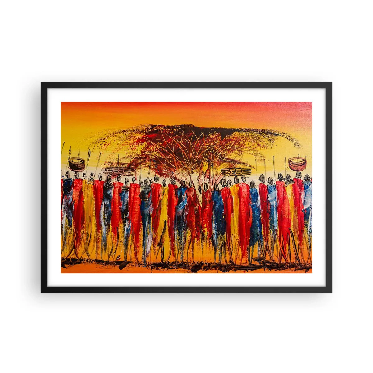 Poster în ramă neagră - Acolo, acolo, acolo, acolo se duc - 70x50 cm