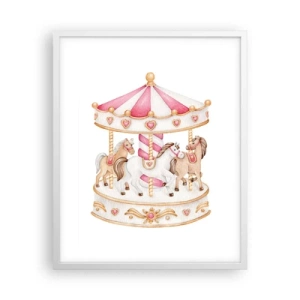 Poster în ramă albă - Lumea dulce a copilăriei - 40x50 cm