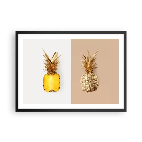 Poster în ramă neagră - Ananas de împărțit - 70x50 cm
