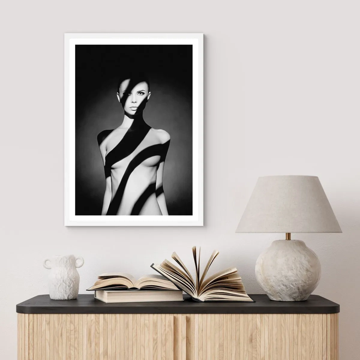 Poster în ramă albă - La strălucire și la umbră - 70x100 cm