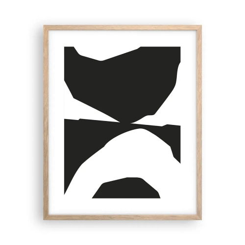 Poster în ramă de stejar deschis - Pozitiv -negativ - 40x50 cm